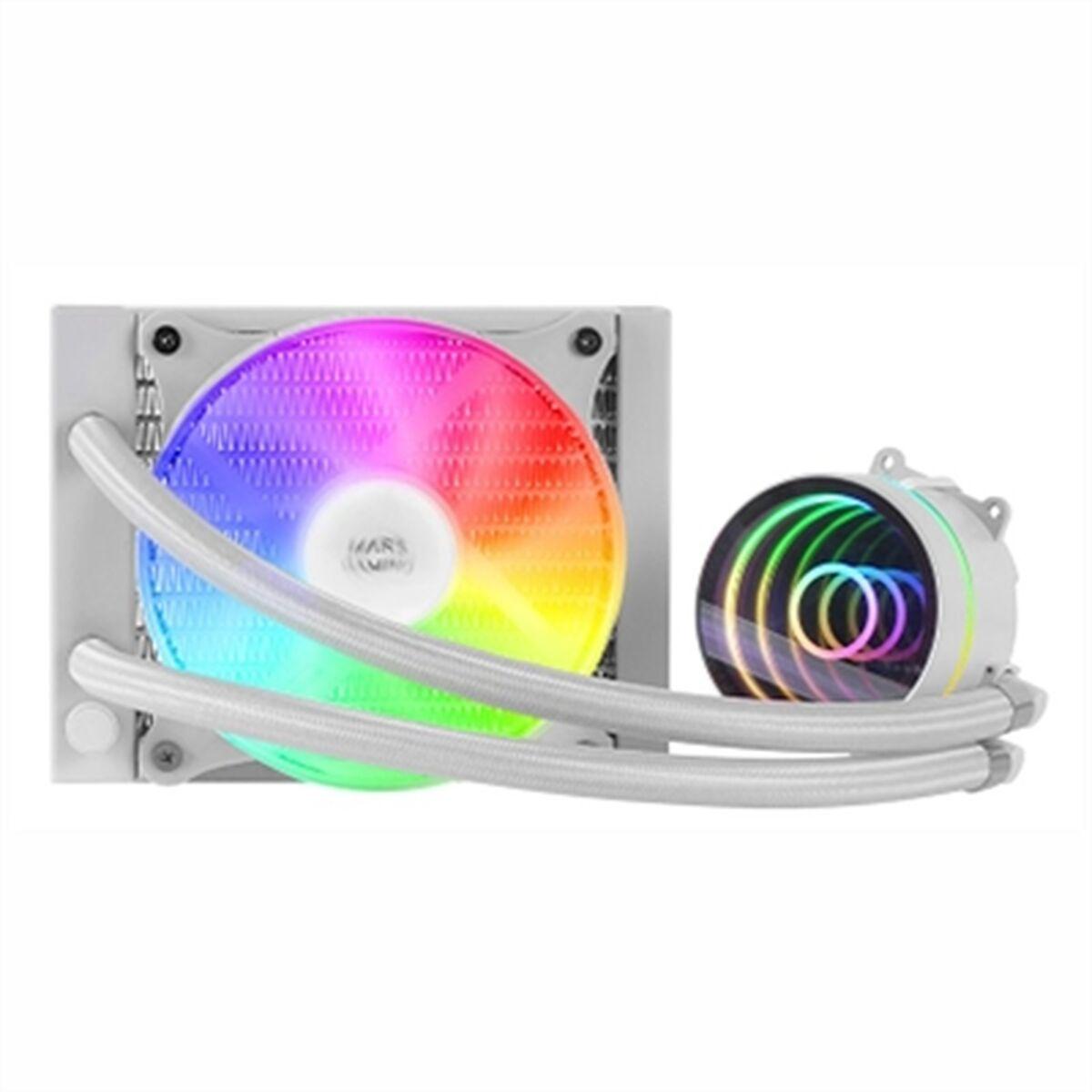 Mars Gaming MLONE120W flydende CPU-køling - 120 mm, hvid RGB