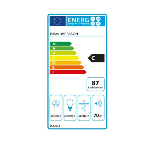 Konventions-emhætte Balay 3BC565GN 60 cm 530 m3/h 216 W C Sort