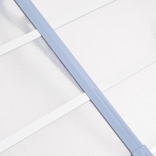Dørbaldakin 239x90 cm polycarbonat grå og transparent