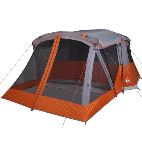4-personers campingtelt med fortelt vandafvisende orange