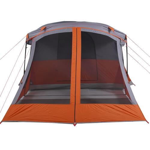 4-personers campingtelt med fortelt vandafvisende orange