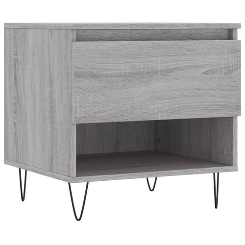 Sofaborde 2 stk. 50x46x50 cm konstrueret træ grå sonoma-eg