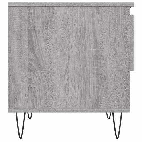 Sofaborde 2 stk. 50x46x50 cm konstrueret træ grå sonoma-eg