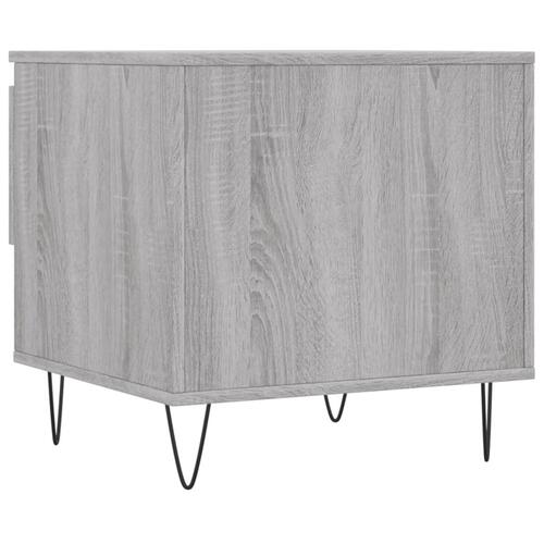 Sofaborde 2 stk. 50x46x50 cm konstrueret træ grå sonoma-eg