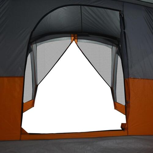 4-personers campingtelt med fortelt vandafvisende orange