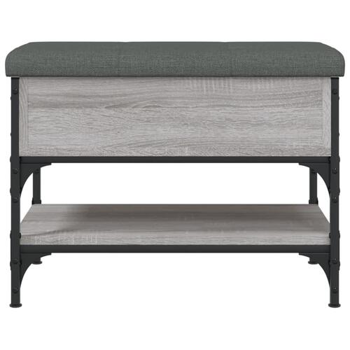Skobænk 62x42x45 cm konstrueret træ grå sonoma-eg