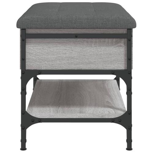 Skobænk 62x42x45 cm konstrueret træ grå sonoma-eg