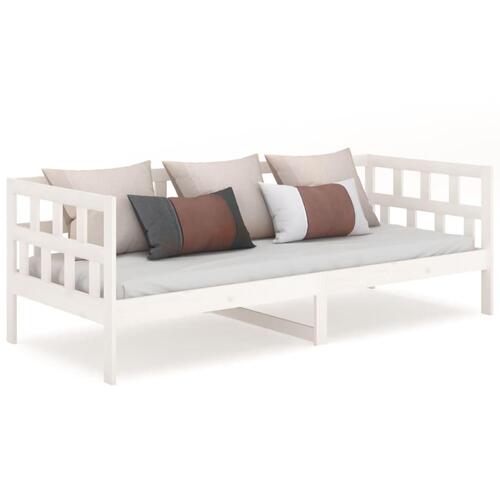 Daybed 90x200 cm massivt fyrretræ hvid