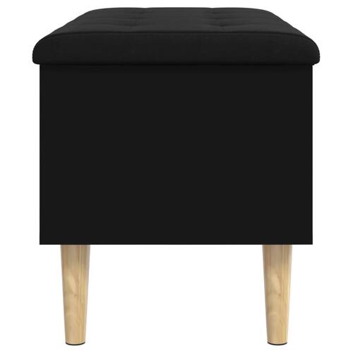 Opbevaringsbænk 82x42x46 cm konstrueret træ sort