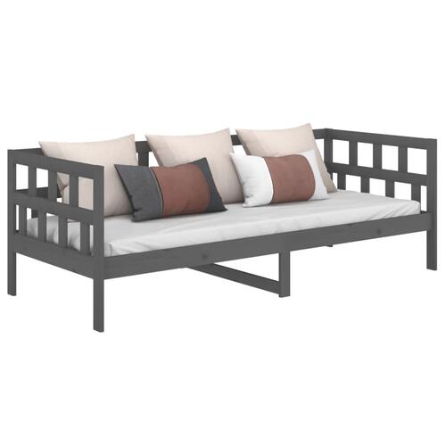 Daybed 90x190 cm massivt fyrretræ grå