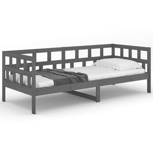 Daybed 90x190 cm massivt fyrretræ grå