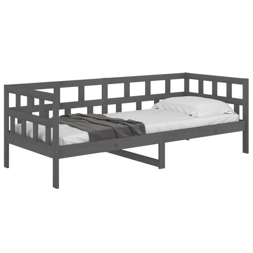 Daybed 90x190 cm massivt fyrretræ grå