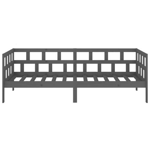 Daybed 90x190 cm massivt fyrretræ grå