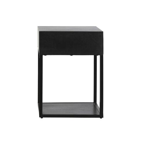 Natbord Gylden 35 x 40 x 55 cm Sort Metal Træ
