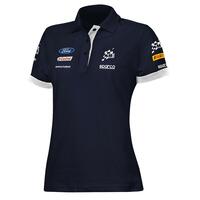 Kortærmet Polotrøje Sparco S013007MSBM4XL Marineblå Dame XL