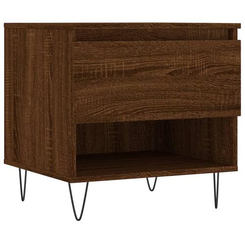Sofaborde 2 stk. 50x46x50 cm konstrueret træ brun egetræsfarve