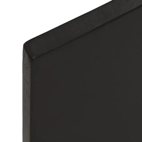 Væghylde 60x40x2 cm behandlet massivt egetræ mørkebrun