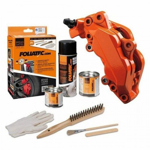 Foliatec bremsekaliber maling-sæt, 4 dele - Orange