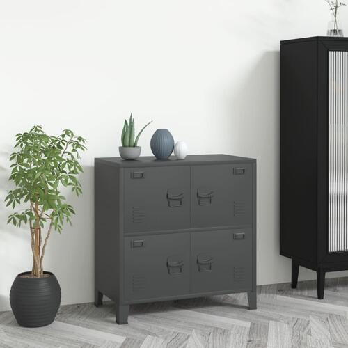 Industrielt opbevaringsskab 75x40x80 cm stål antracitgrå