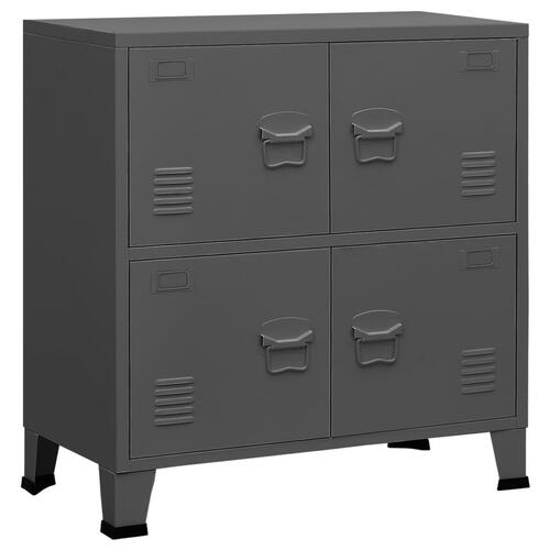 Industrielt opbevaringsskab 75x40x80 cm stål antracitgrå
