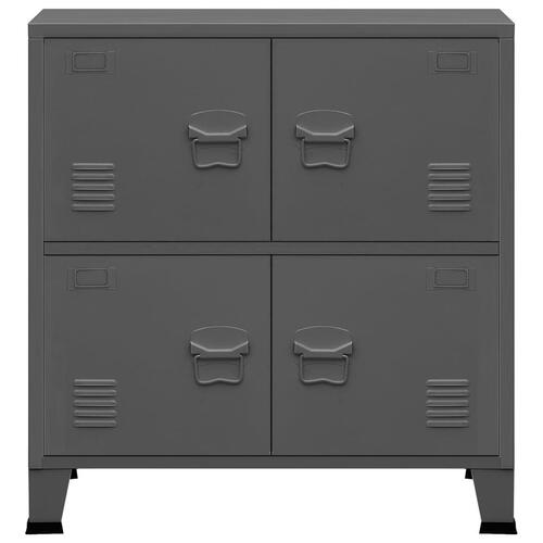 Industrielt opbevaringsskab 75x40x80 cm stål antracitgrå