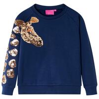 Sweatshirt til børn str. 128 marineblå