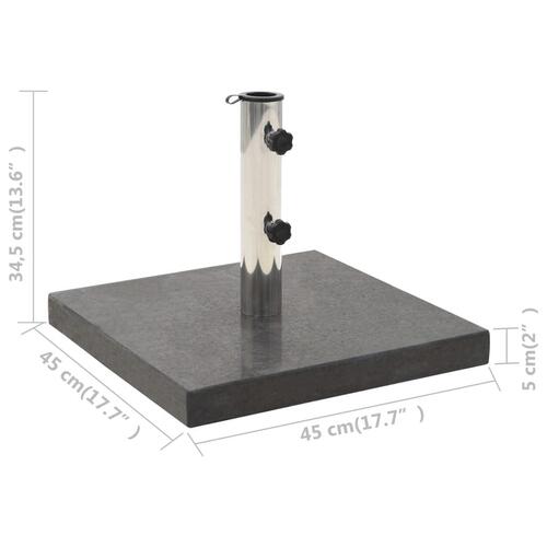 Parasolfod 28,5 kg firkantet granit sort