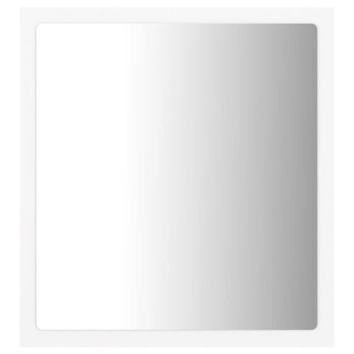 Badeværelsesspejl med LED-lys 40x8,5x37 cm akryl hvid