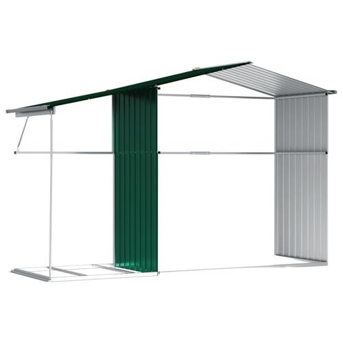 Haveskur 277x192,5x179 cm galvaniseret stål grøn