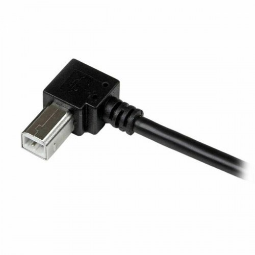 USB-kabel USB A til USB B 90° - Startech, 1 m, sort