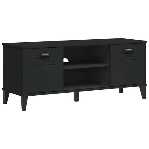 Skobænk VIKEN 106x35x45 cm konstrueret træ sort