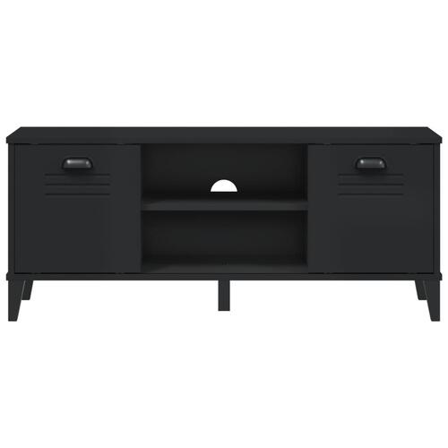 Skobænk VIKEN 106x35x45 cm konstrueret træ sort