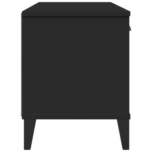 Skobænk VIKEN 106x35x45 cm konstrueret træ sort