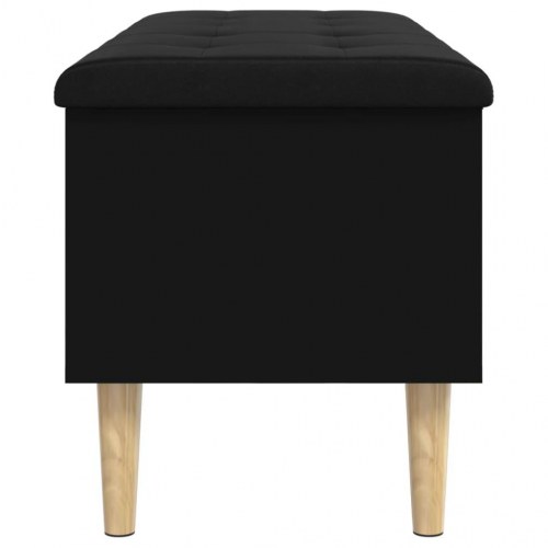 Opbevaringsbænk 102x42x46 cm konstrueret træ sort