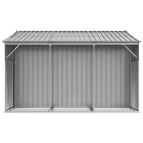 Haveskur 277x279x179 cm galvaniseret stål grå