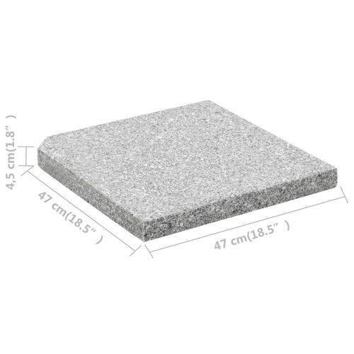 Vægtplade til parasol granit 25 kg firkantet grå
