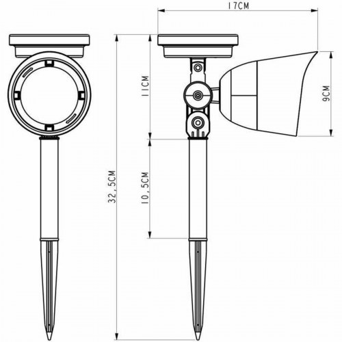 Solcellelampe spot Galix - 30 lm - rustfrit stål