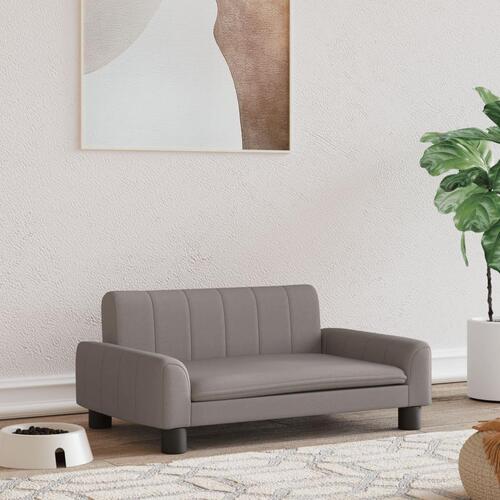 Hundeseng 70x45x30 cm stof gråbrun