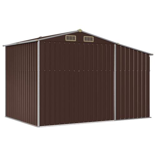 Haveskur 277x192,5x179 cm galvaniseret stål brun