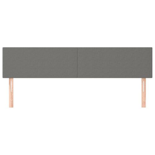 Sengegavle 2 stk. 100x5x78/88 cm stof mørkegrå