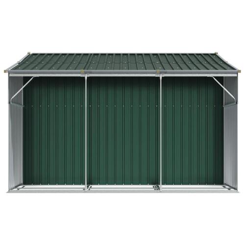 Haveskur 277x279x179 cm galvaniseret stål grøn