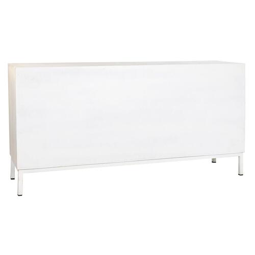 Skænk Metal Hvid Mangotræ (152 x 40 x 77 cm)