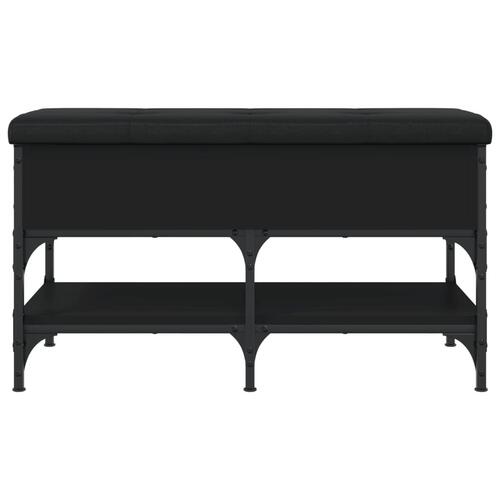 Skobænk 82x42x45 cm konstrueret træ sort