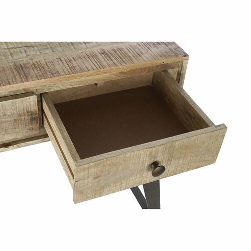 Konsol 130 x 40 x 89 cm Natur Sort Metal Mangotræ