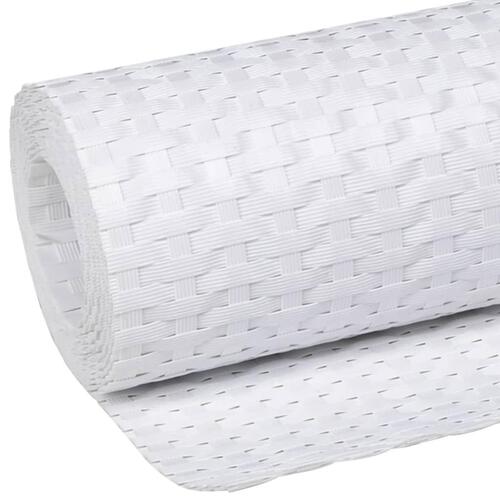 Altanafskærmning 500x80 cm polyrattan hvid