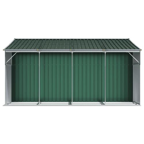 Haveskur 277x365,5x179 cm galvaniseret stål grøn