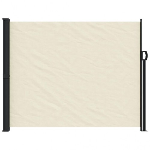 Sidemarkise 160 × 300 cm - sammenrullelig, cremefarvet