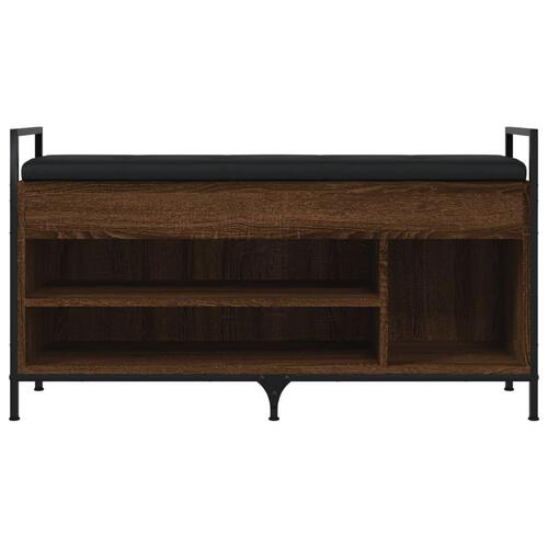 Skobænk 105,5x32x57,5 cm konstrueret træ brun egetræsfarve
