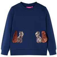 Sweatshirt til børn str. 116 marineblå