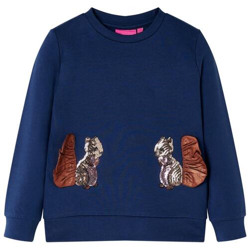 Sweatshirt til børn str. 116 marineblå